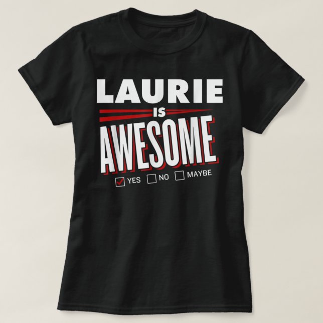 Camiseta LAURIE es un regalo divertido para una amiga de fa (Diseño del anverso)