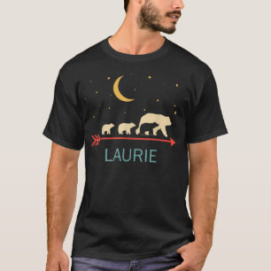 Camiseta Laurie Name Gift Personalizado Mama Bear Con 3 Cub