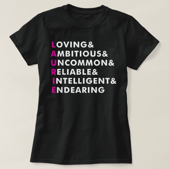 Camiseta Laurie Name Shirt Personalized Gift (Diseño del anverso)