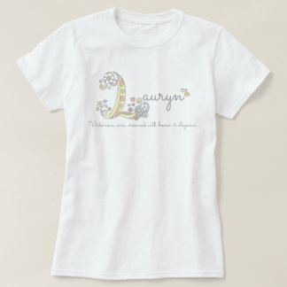 Camiseta Lauryn chicas L nombre que significa 'monograma te