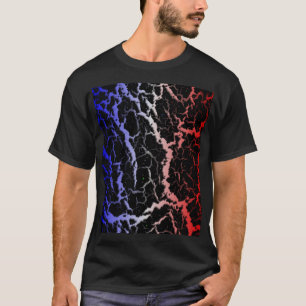 Camiseta Lava Espacial Agrietada - Azul/Blanco/Rojo