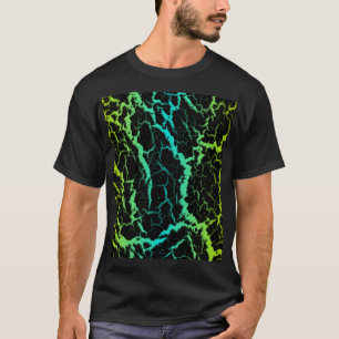 Camiseta Lava Espacial Agrietada - Lima/Cian