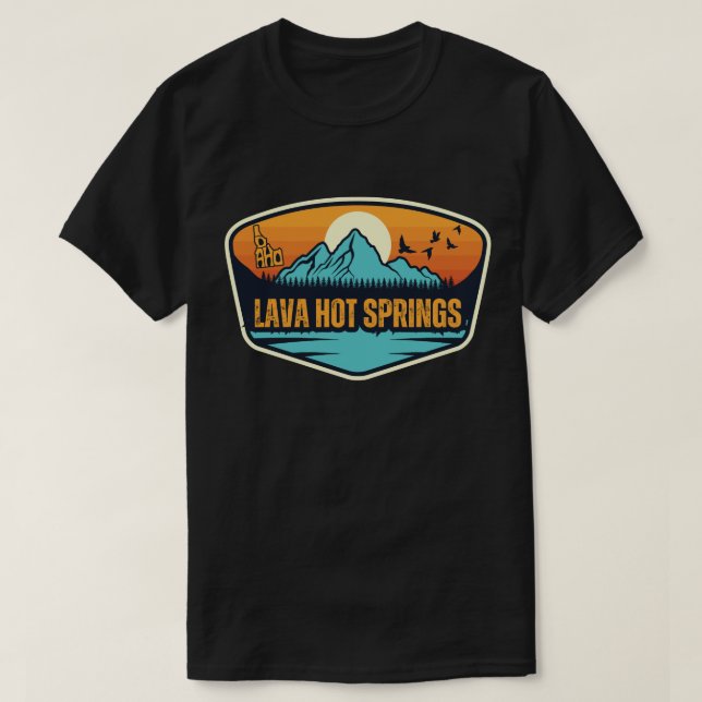 Camiseta Lava Hot Springs, Idaho (Diseño del anverso)
