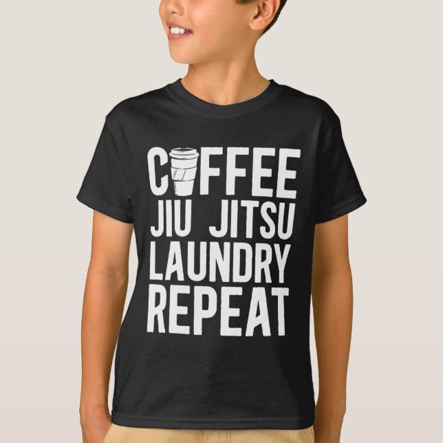 Camiseta Lavado de café Jiu Jitsu repetición de artes marci (Anverso)