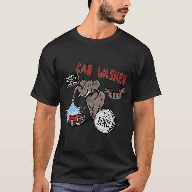 Camiseta Lavado de coches para elefantes (Anverso)