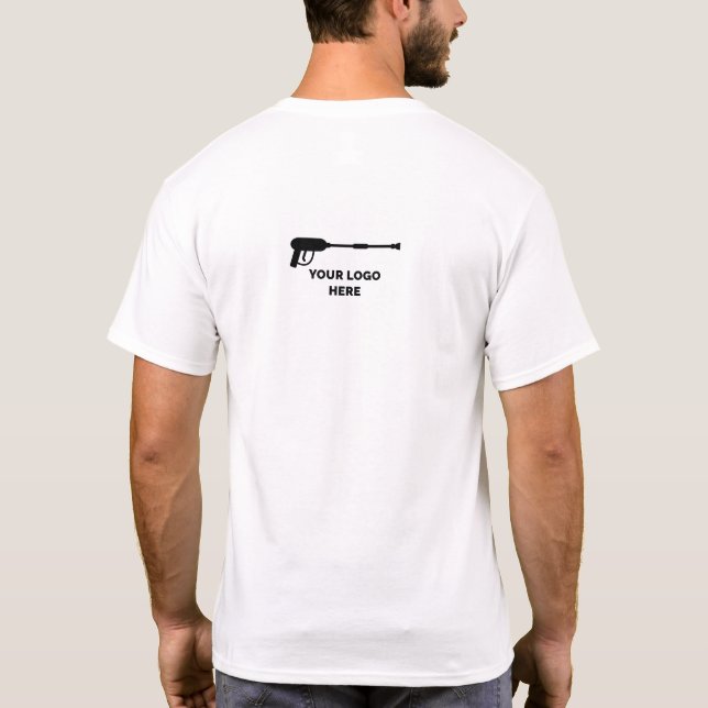 Camiseta Lavado de presión Añadir el logotipo (Reverso)