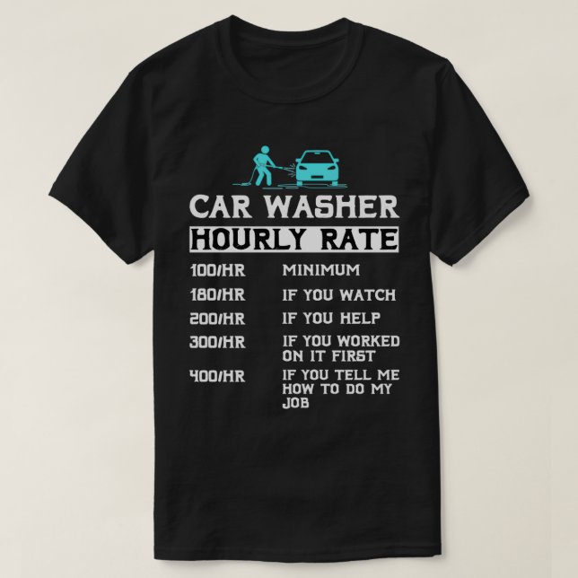 Camiseta Lavadora de coches Meca de lavado de coches por ho (Diseño del anverso)