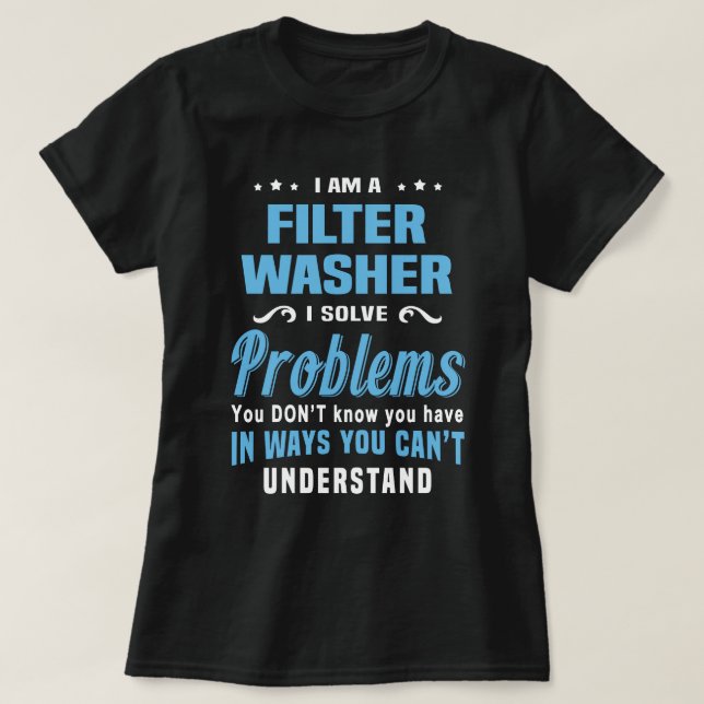 Camiseta Lavadora de filtros (Diseño del anverso)