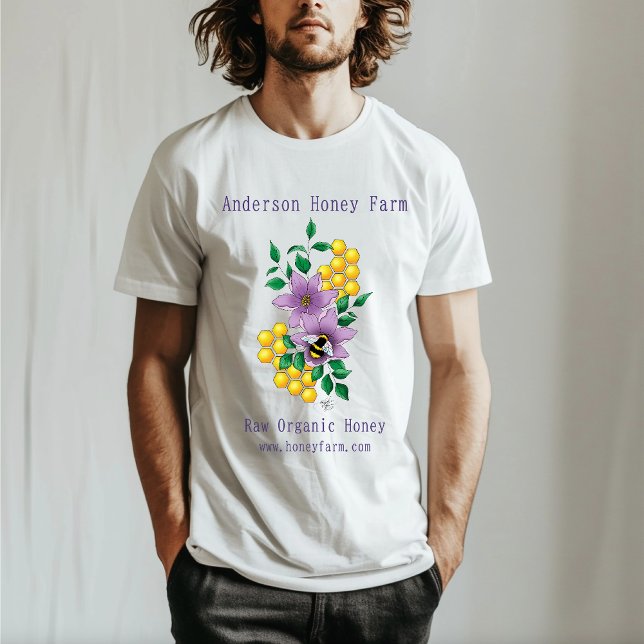 Camiseta Lavanda Amarilla de la Granja de Abejas (Subido por el creador)
