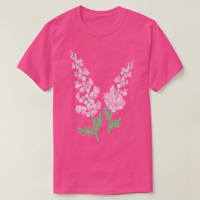 Camiseta Lavanda de color suave (Diseño del anverso)