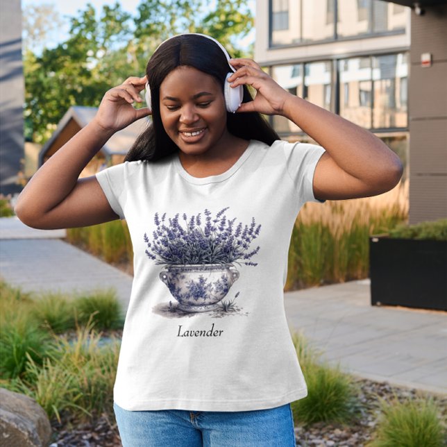 Camiseta Lavanda en azul Delft, personalizable (Subido por el creador)