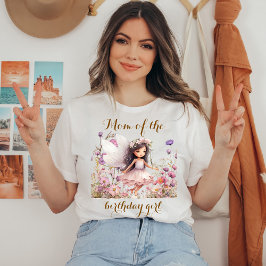 Camiseta Lavanda Hada flor silvestre Mamá de la niña de cum