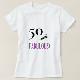 Camiseta ¡Lavanda retra 50 y FABULOSO! 50.o Cumpleaños