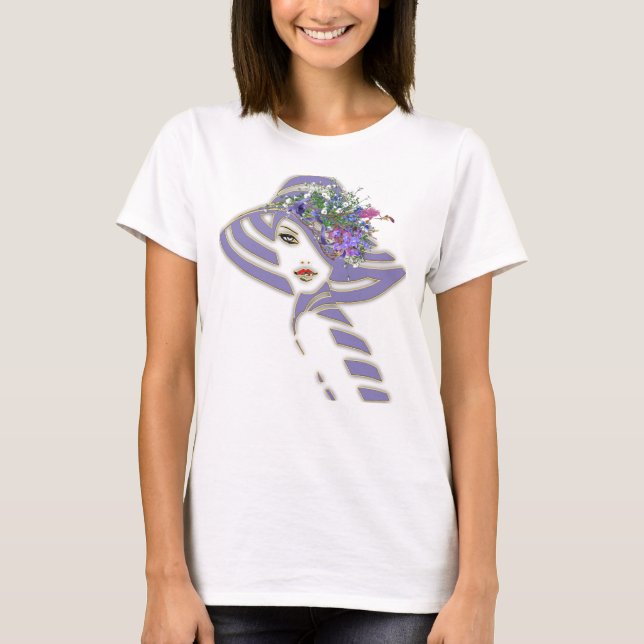 Camiseta Lavander - Flores violetas (Anverso)