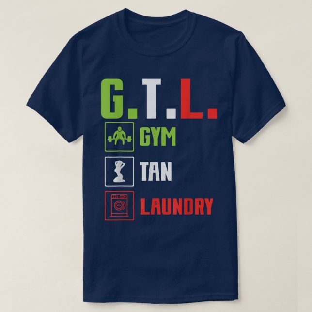 Camiseta    Lavandería GTLGym Tan  (Diseño del anverso)