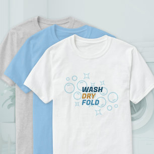Camiseta Lavar el polvo seco Servicios de lavandería La