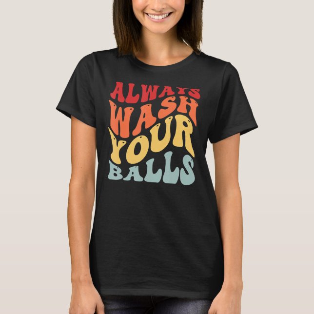 Camiseta Lavar siempre tus bolas Golf Golf Golf Player Go (Anverso)