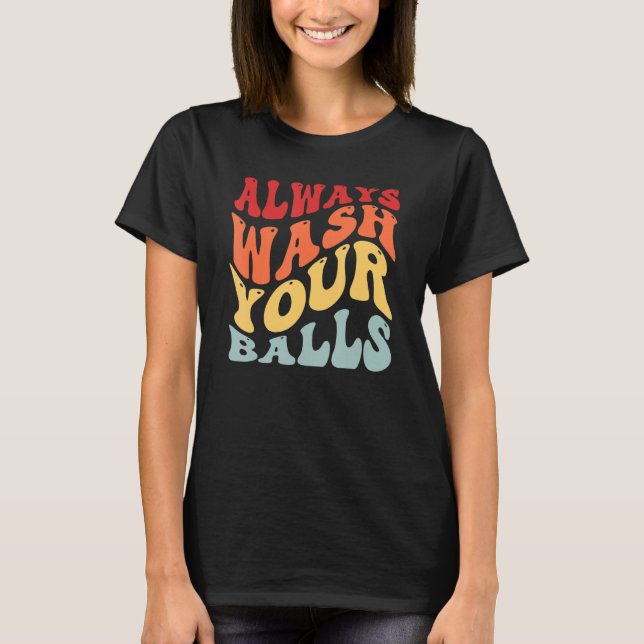 Camiseta Lavar siempre tus bolas Golf Golf Golf Player Go (Anverso)