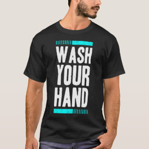 Camiseta Lávese la tendencia de la mano
