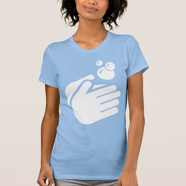 Camiseta Lávese las manos - Enfermera de higiene y gripe pa (Anverso)