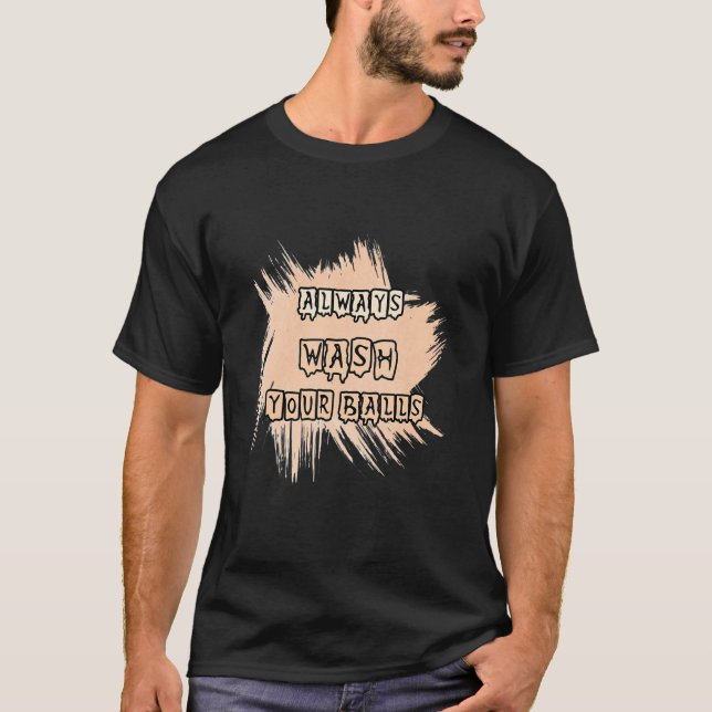 Camiseta Lávese Siempre El Texto De Golf De Sus Bolas (Anverso)