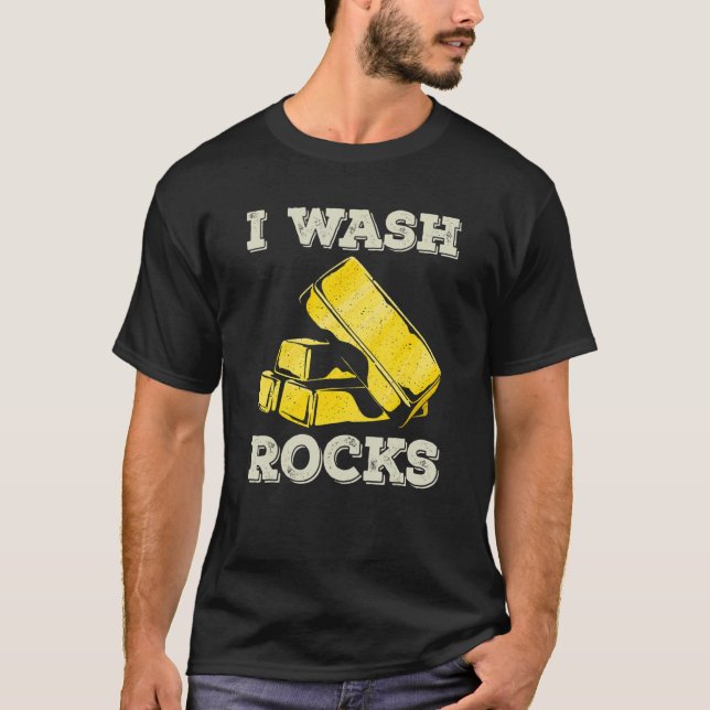 Camiseta Lavo Rocas, Oro, Panner Minero, Minería de Oro (Anverso)
