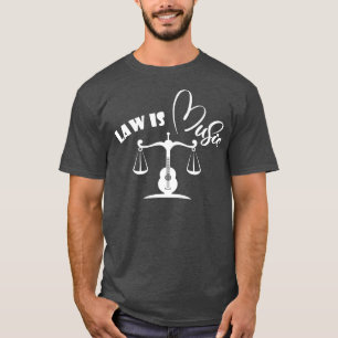 Camiseta Law is Music Lawyers Judges Musicians Guitar Men W