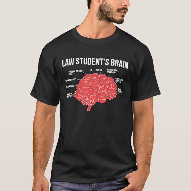 Camiseta Law Student's Brain Lawyer To Be Law School (Anverso)