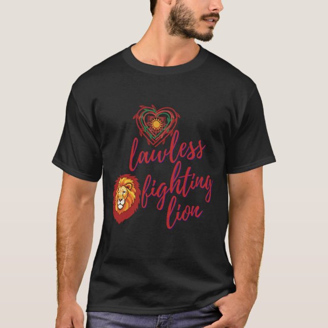 Camiseta Lawless fighting lion (Anverso)