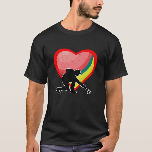 Camiseta Lawn Bowling Heart Sport Love Anti Valentines Day (Anverso)