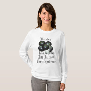 Camiseta Lawn Bowls Funny Síndrome de Lady Bowls,