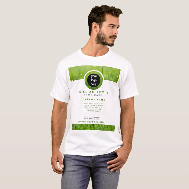 Camiseta Lawn Care Simple Business Logo (Anverso completo)
