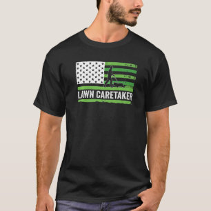 Camiseta Lawn Care Taker Us Flag Mower