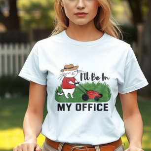 Camiseta Lawn cortando gato gracioso