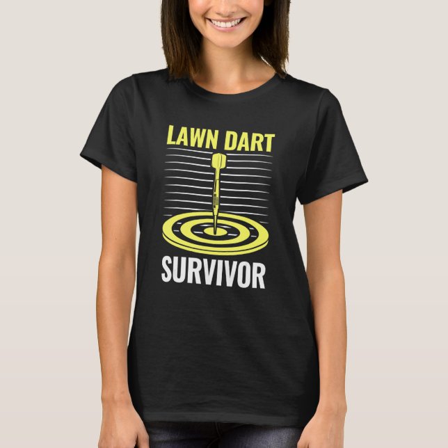 Camiseta Lawn Dart Superviviente Dart Dart Throwing Sports  (Anverso)