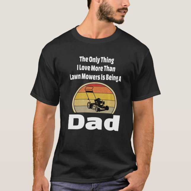 Camiseta Lawn Mower Dad Padr Masculino Yard Grass Cutting R (Anverso)