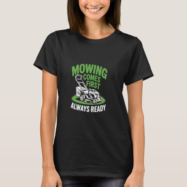 Camiseta Lawn Mower Funny Landscaping Prioritario Corte de  (Anverso)