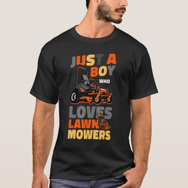 Camiseta Lawn Mower Mowing Dad Padre Landscapter Tractor Ju (Anverso)