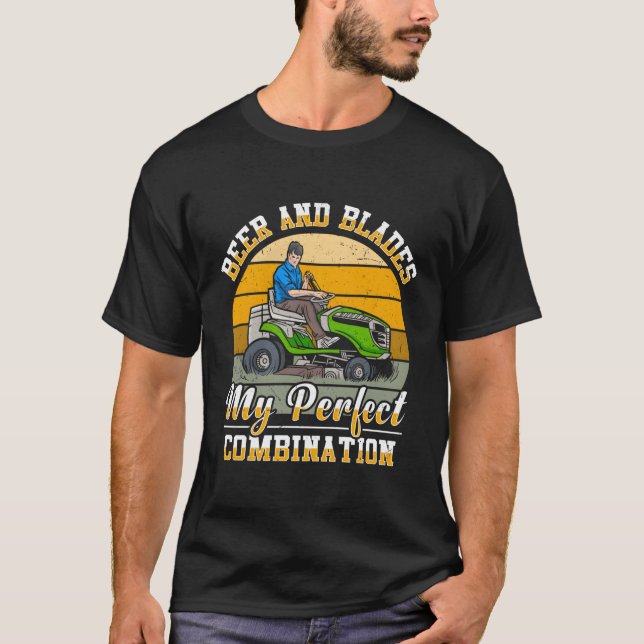 Camiseta Lawn Mowing Lawn Mower Gardener Gardening Beer (Anverso)