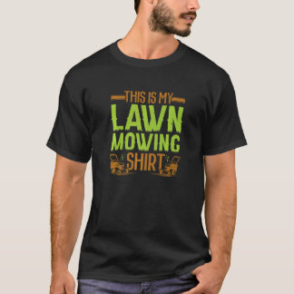 Camiseta Lawn Mowing Lawnmower Landscapter Grass Cutting Ga