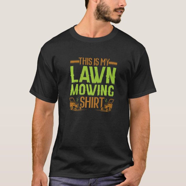 Camiseta Lawn Mowing Lawnmower Landscapter Grass Cutting Ga (Anverso)