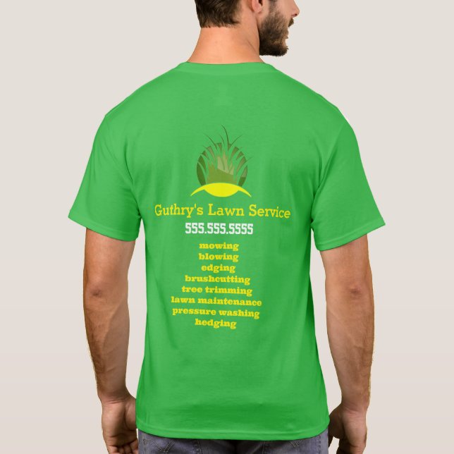 Camiseta Lawn Service Company / Landscapt T-Shirt (Reverso)