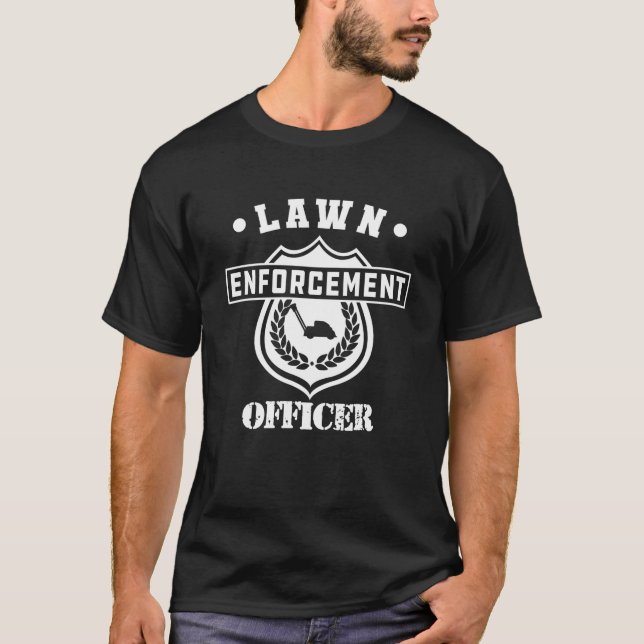 Camiseta Lawnmower - Oficial de policía (Anverso)