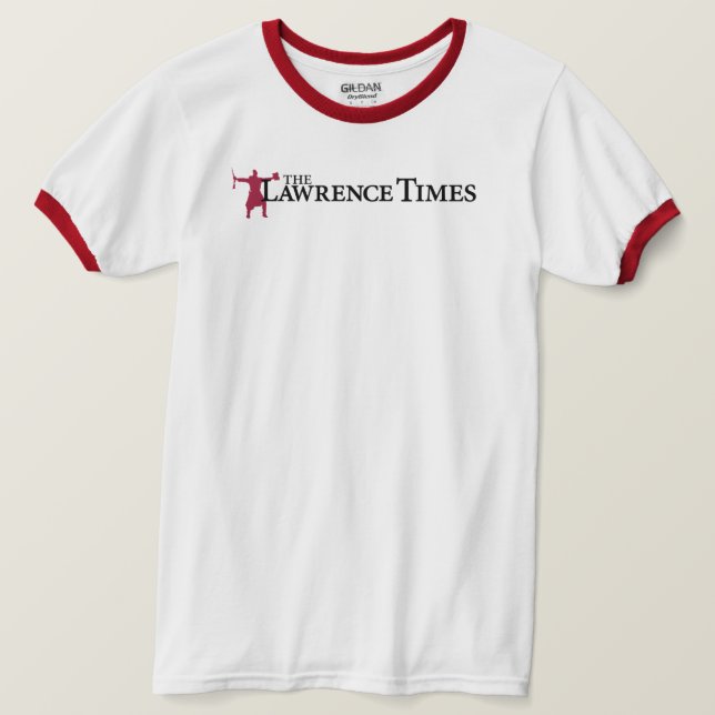 Camiseta Lawrence Times ringer (Anverso del diseño)