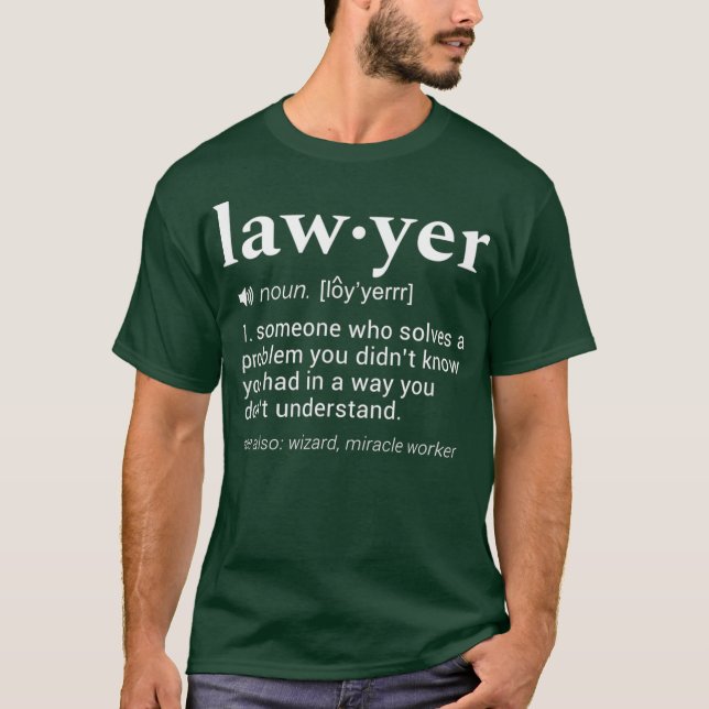 Camiseta Lawyer Dictionary Definition Funny Gag Design (Anverso)