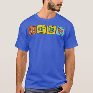 Camiseta Lax Nerd Geek Funny Sistema Periódico Lacrosía Caj