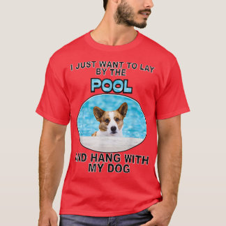 Camiseta Lay By Pool & Hang w Cardigan Welsh Corgi