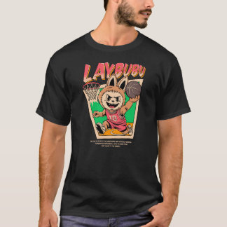 Camiseta Laybubu - Personaje Labubu jugando baloncesto