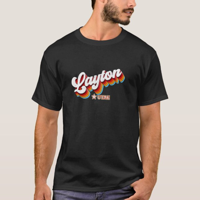 Camiseta Layton Utah Ut de Retro 80 (Anverso)