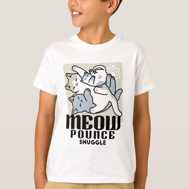 Camiseta Laze Furr Days - Diseño de gatos perezosos (Anverso)